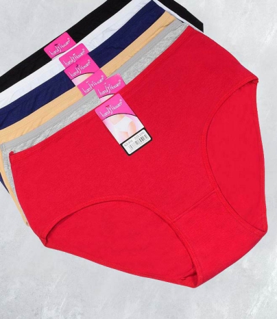 Gładkie klasyczne majtki damskie, bawełniane Hands Flower 416