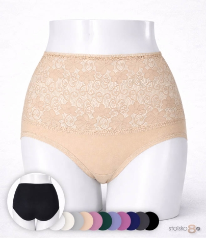 Majtki koronkowe z wysokim stanem La Lu Lo 847