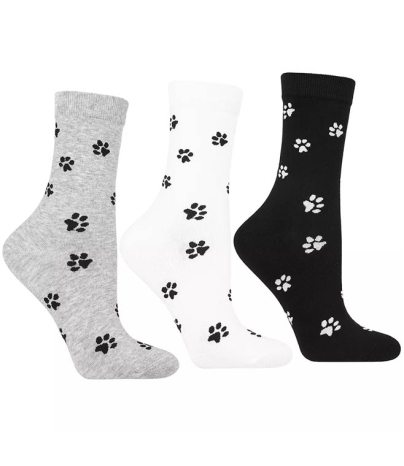 Skarpety damskie, płaskie szwy, model w łapki Moraj 934