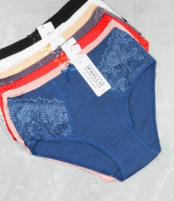 Prążkowane majtki damskie, zdobione Finella 90171