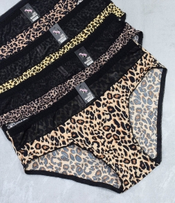 Pantera, gepard, wzory majtek damskich Magnolia 9762